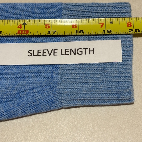 T by Talbots Women Cotton Crewneck Pullover Sweater Sz L Blue Coastal Cozy Comfy - Picture 8 of 10